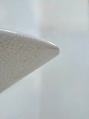French_White_Craquelé_Porcelain_Wall_Sconce,_Indirect_Mid_Century_Wall_Light,_1970s