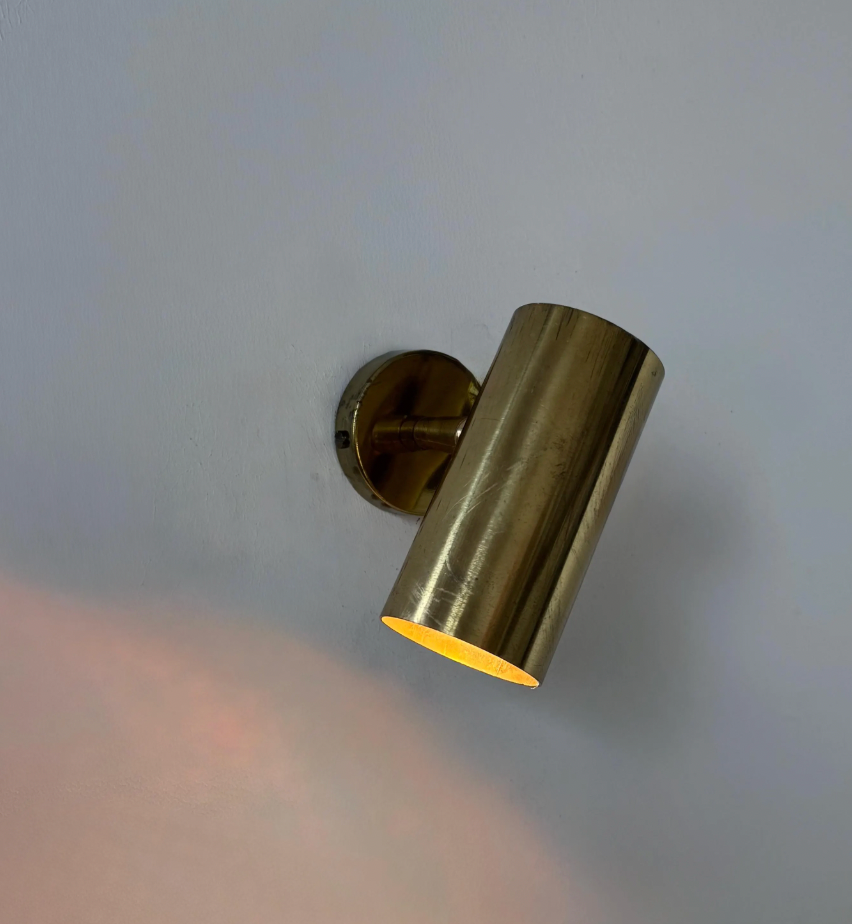 French_Adjustable_Brass_Wall_Sconce,_1950s