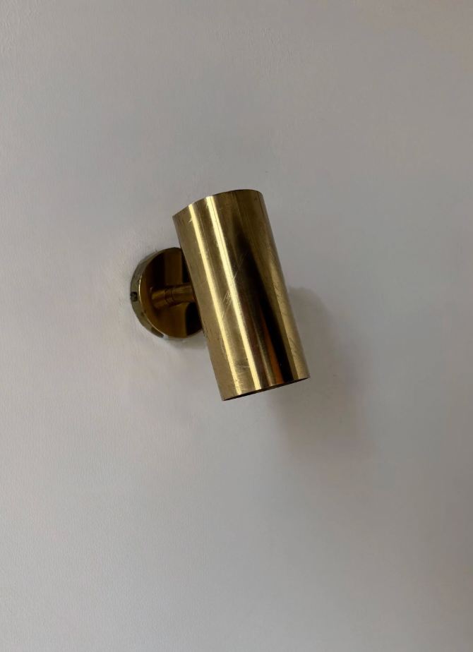 French_Adjustable_Brass_Wall_Sconce,_1950s