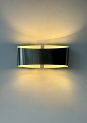 French_Brushed_Metal_Folded_Sheet_Wall_Sconce,_1980s