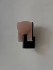 Italian_Brushed_Metal_and_Pink_Frosted_Glass_Wall_Light,_1980s