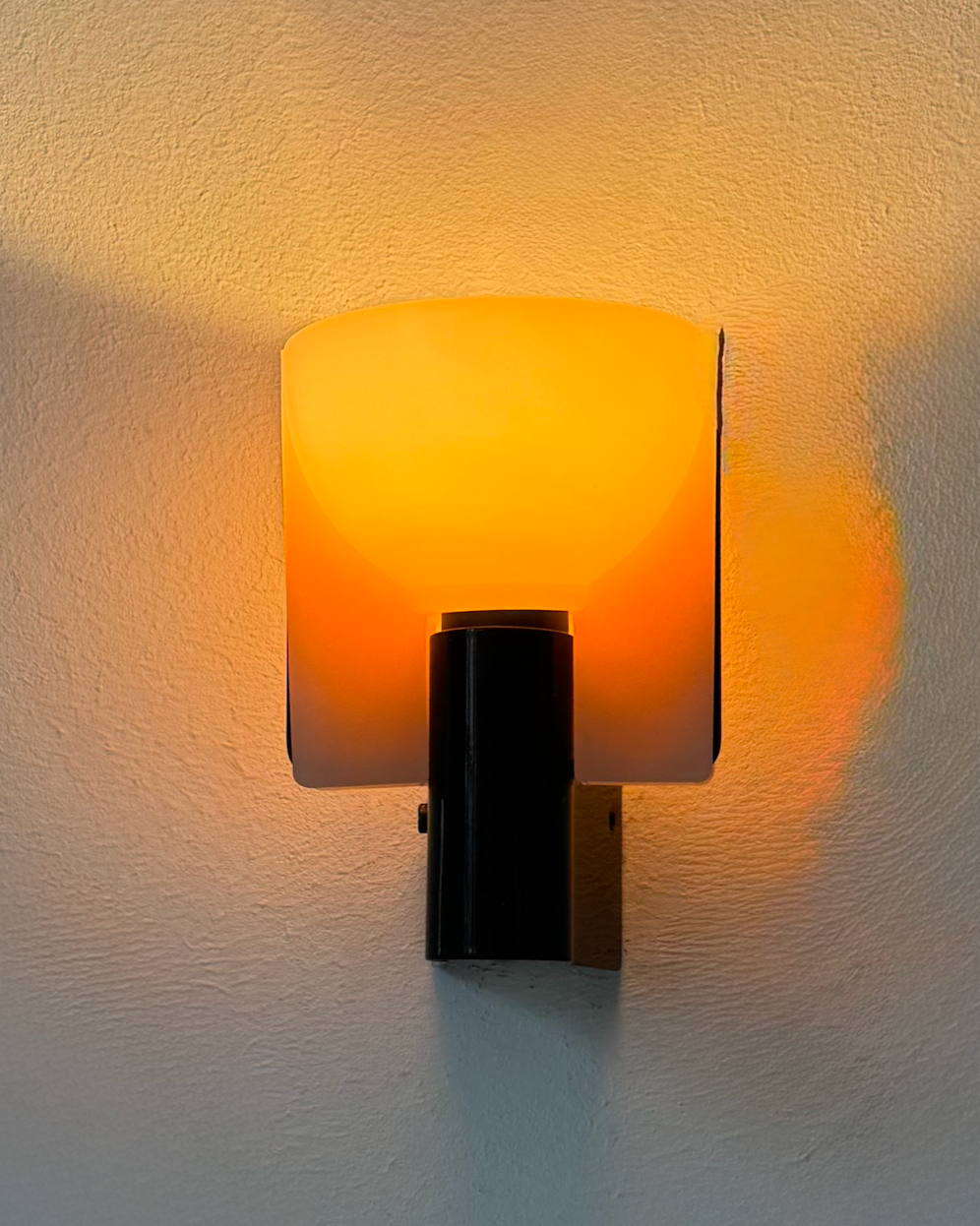 Italian_Brushed_Metal_and_Pink_Frosted_Glass_Wall_Light,_1980s