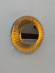 Murano_Pressed_Glass_and_Mirrored_Stainless_Steel_Wall_Light,_Italy,_1960s