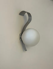 French_Brushed_Metal_and_Opaline_Glass_Wall_Sconce,_1960s