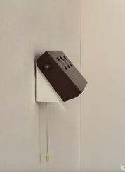 Danish_Adjustable_Brown_Metal_Wall_Light,_1970s