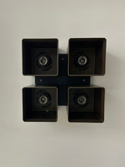 RAAK_Model_P1445_Wall_or_Ceiling_Light_in_Brown_ABS_and_Metal,_Netherlands,_1970s