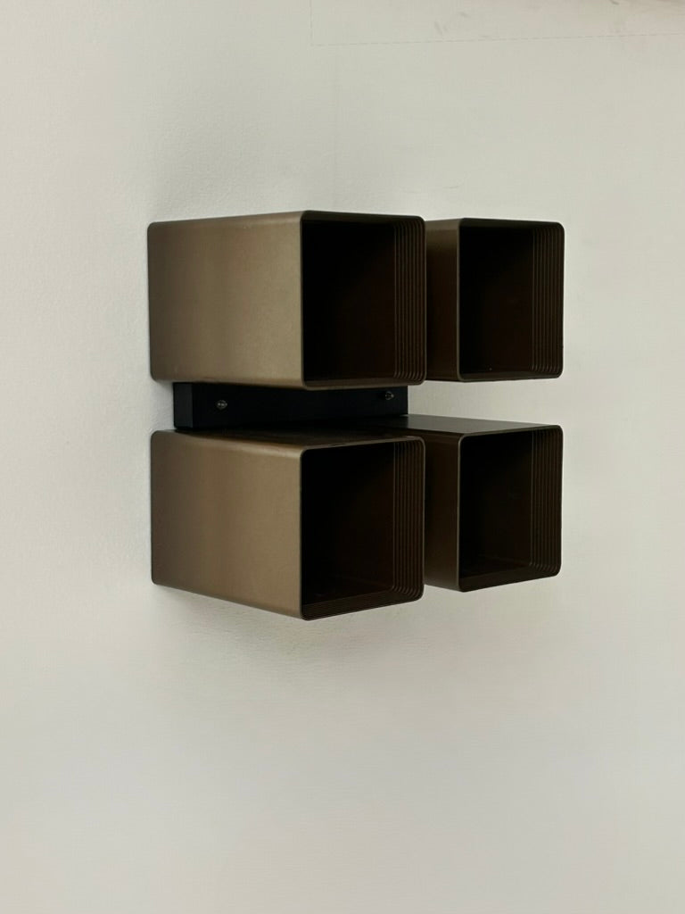 RAAK_Model_P1445_Wall_or_Ceiling_Light_in_Brown_ABS_and_Metal,_Netherlands,_1970s
