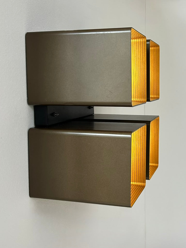 RAAK_Model_P1445_Wall_or_Ceiling_Light_in_Brown_ABS_and_Metal,_Netherlands,_1970s