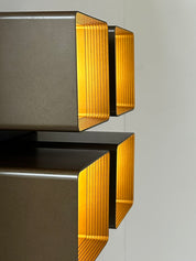 RAAK_Model_P1445_Wall_or_Ceiling_Light_in_Brown_ABS_and_Metal,_Netherlands,_1970s