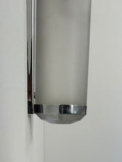 French_Art_Deco_Tubular_Wall_Sconce_in_Chrome_and_Sandblasted_Glass,_1930s