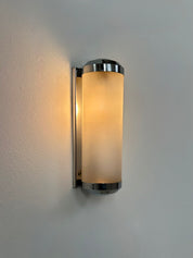 French_Art_Deco_Tubular_Wall_Sconce_in_Chrome_and_Sandblasted_Glass,_1930s