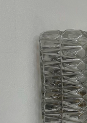 French_Pressed_Glass_Wall_Light_with_Central_Mirror,_1960s