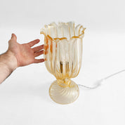 Archimede_Seguso_Murano_Glass_Table_Lamp_with_Gold_Flecks,_Italy_1960s