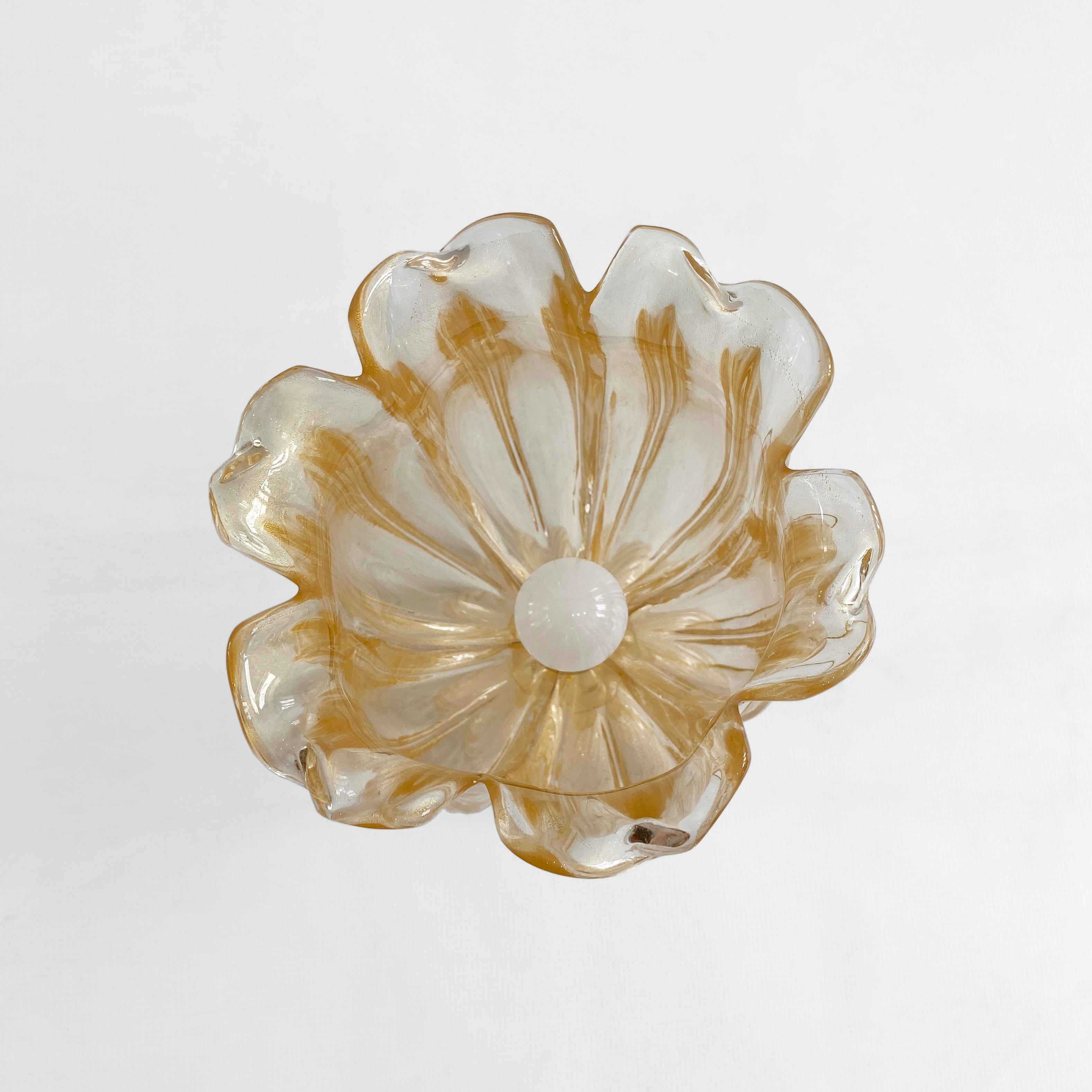 Archimede_Seguso_Murano_Glass_Table_Lamp_with_Gold_Flecks,_Italy_1960s