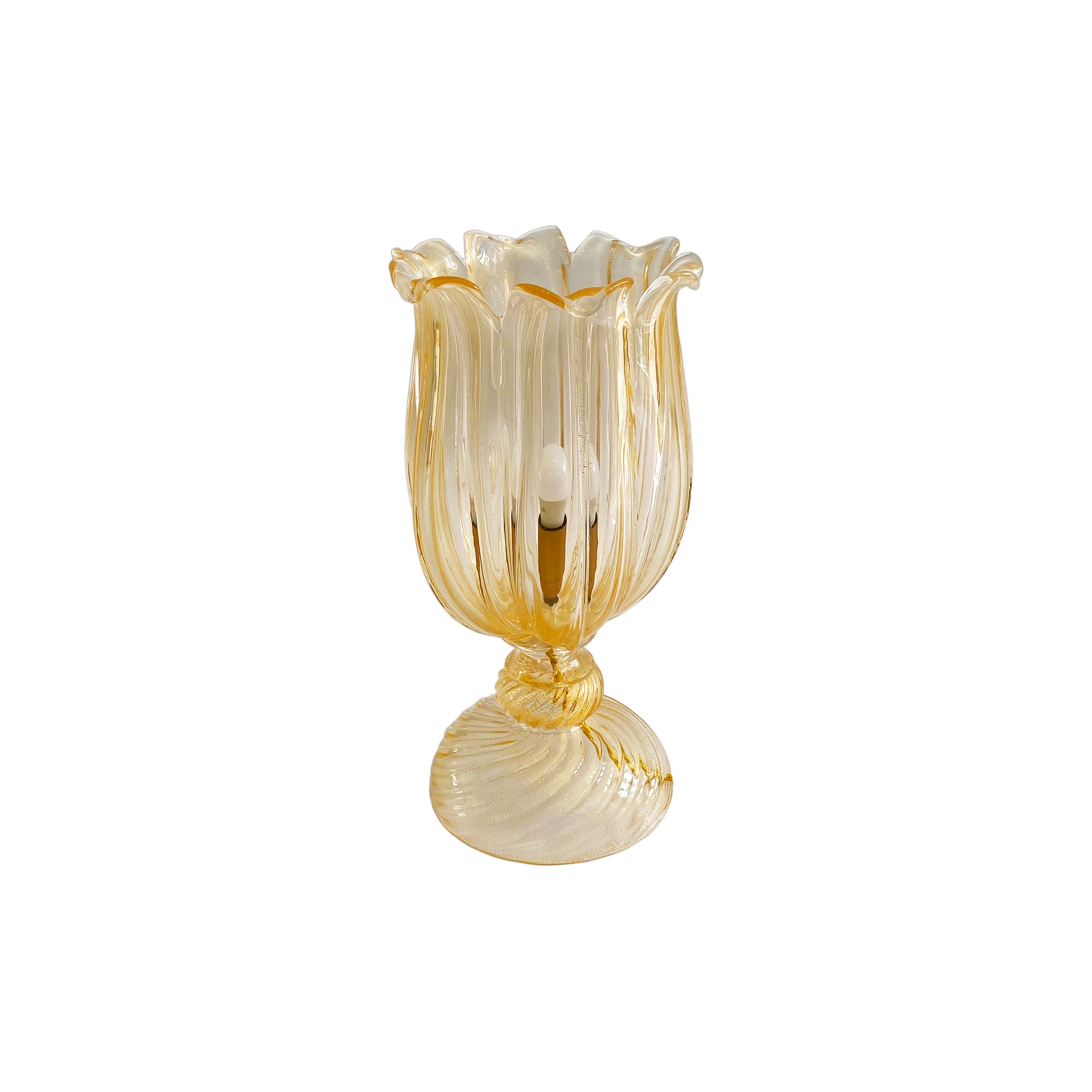 Archimede_Seguso_Murano_Glass_Table_Lamp_with_Gold_Flecks,_Italy_1960s