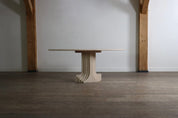Argo_Oval_Travertine_Dining_Table_by_Carlo_Scarpa_for_Simon_Gavina,_1970s,_Italy