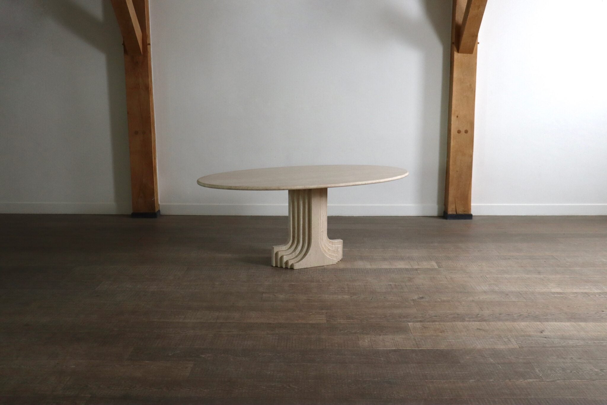 Argo_Oval_Travertine_Dining_Table_by_Carlo_Scarpa_for_Simon_Gavina,_1970s,_Italy