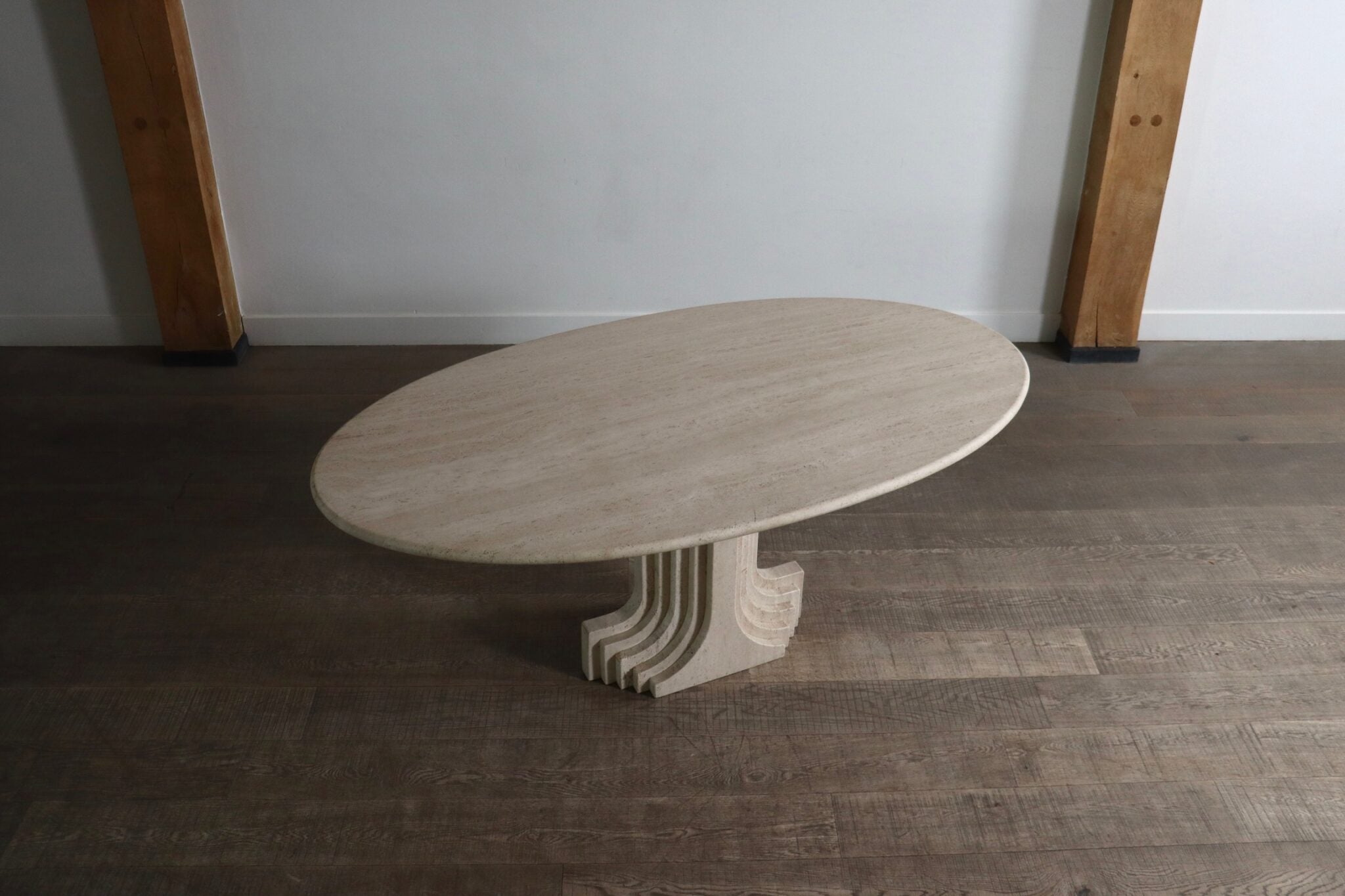 Argo_Oval_Travertine_Dining_Table_by_Carlo_Scarpa_for_Simon_Gavina,_1970s,_Italy