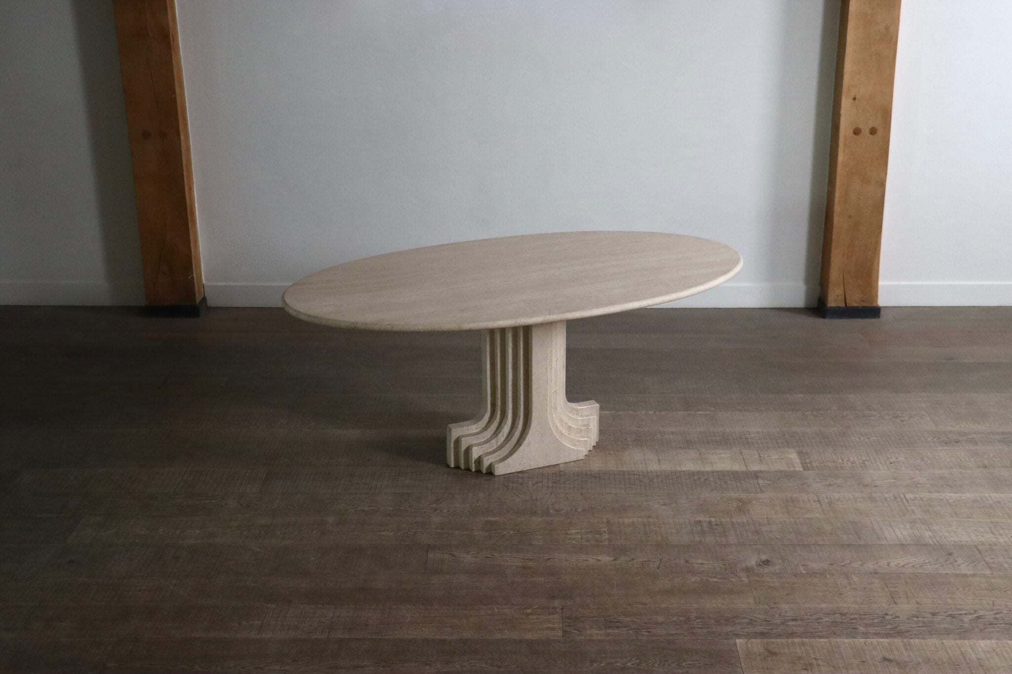Argo_Oval_Travertine_Dining_Table_by_Carlo_Scarpa_for_Simon_Gavina,_1970s,_Italy