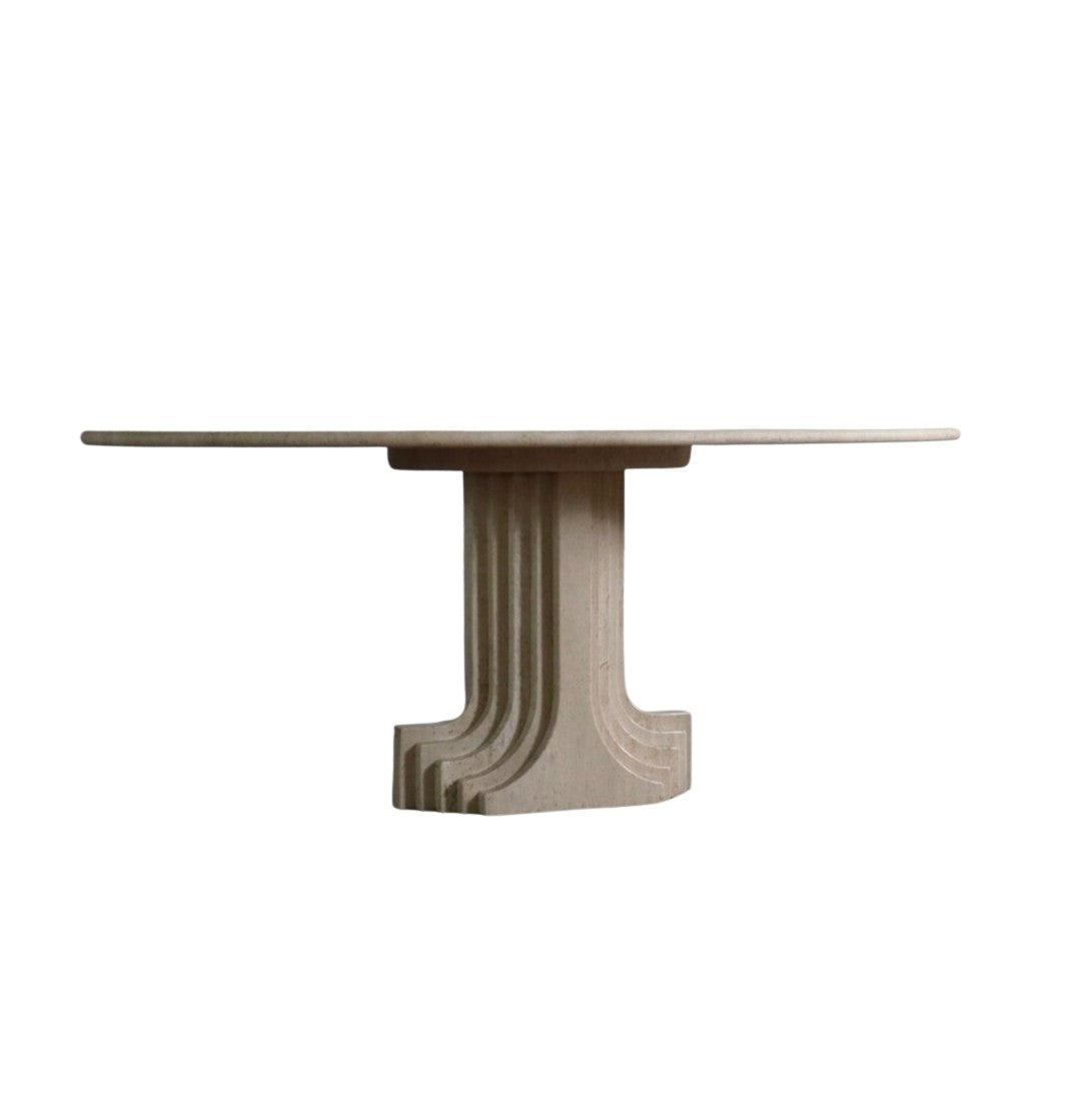 Argo_Oval_Travertine_Dining_Table_by_Carlo_Scarpa_for_Simon_Gavina,_1970s,_Italy