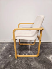 Branko_Uršič_Mid-Century_Modern_Armchair_with_Red_Bentwood_Sled_Frame_and_Upholstered_Seat