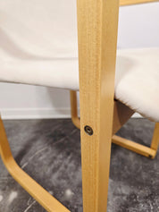 Branko_Uršič_Mid-Century_Modern_Armchair_with_Red_Bentwood_Sled_Frame_and_Upholstered_Seat