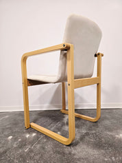 Branko_Uršič_Mid-Century_Modern_Armchair_with_Red_Bentwood_Sled_Frame_and_Upholstered_Seat