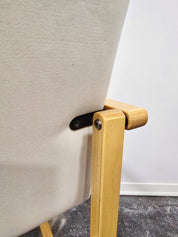 Branko_Uršič_Mid-Century_Modern_Armchair_with_Red_Bentwood_Sled_Frame_and_Upholstered_Seat