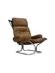 Leather_Lounge_Armchair_by_Harald_Relling_for_Westnofa,_1970s,_Norway