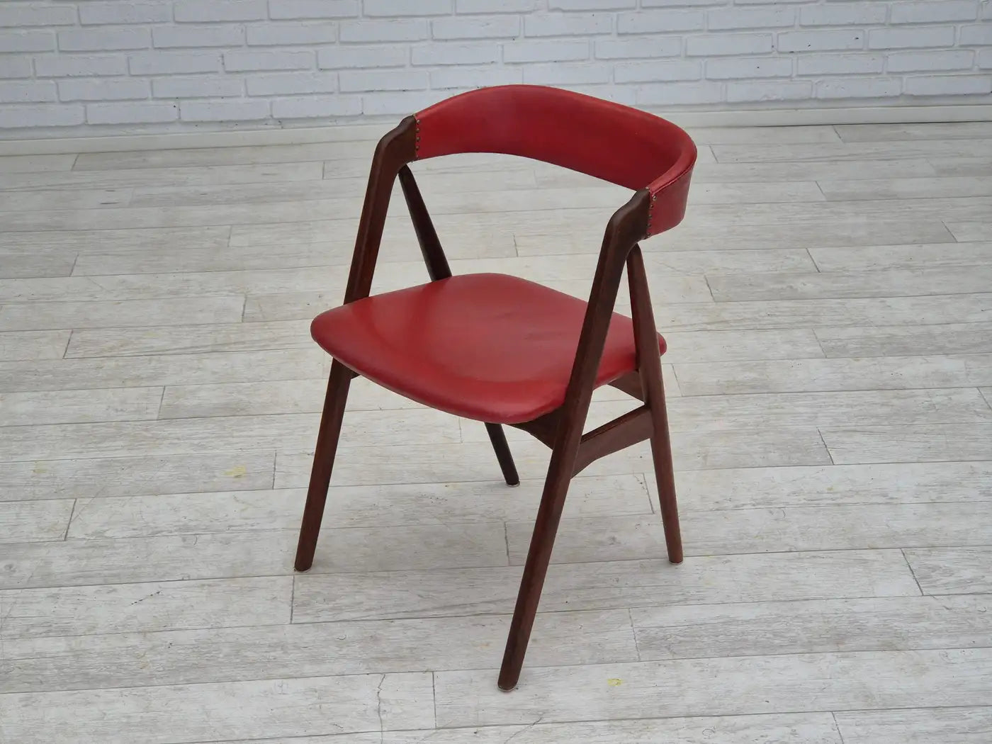 Chair_by_TH_Harlev_for_Farstrup_in_Teak_and_Leather,_1960s,_Denmark