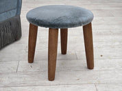 Set_of_Armchair_&_Footstool,_Blue_Velour_&_Oak_Legs_1970s_Denmark