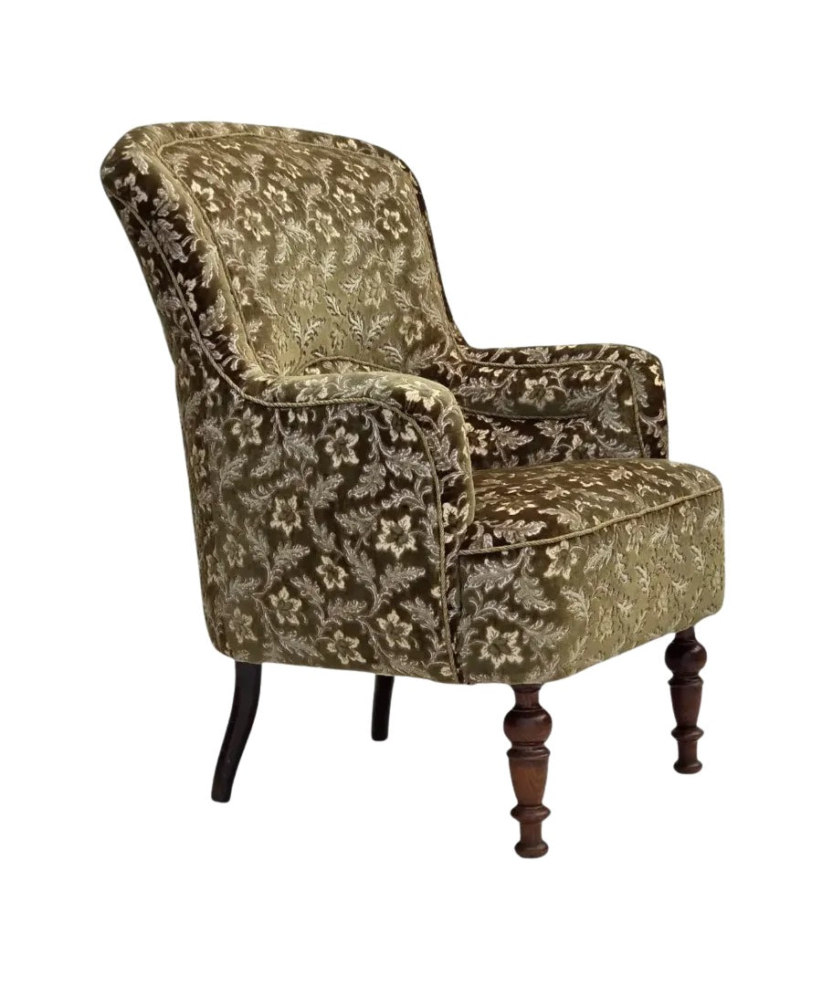 Armchair,_Green_Furniture_Velour_&_Ash_Wood,_1950s_Denmark