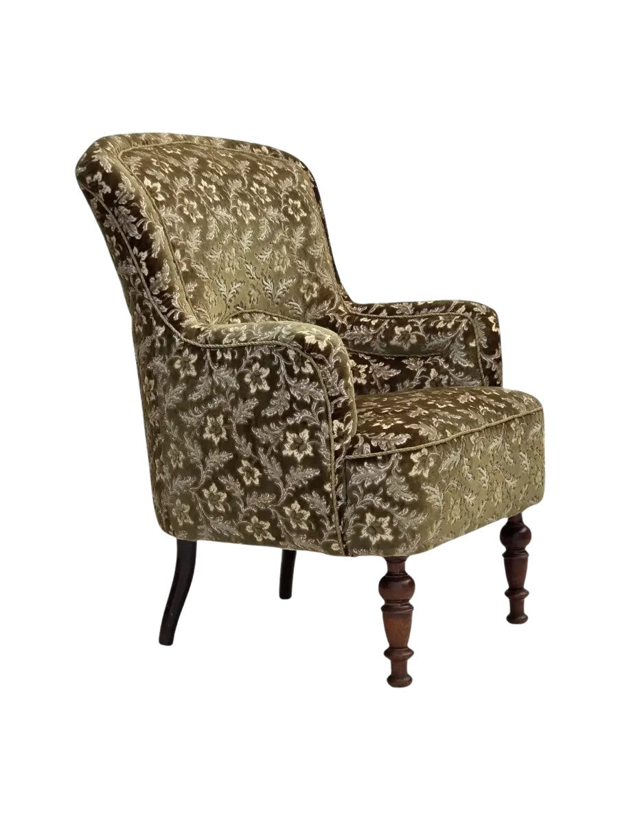 Armchair,_Green_Furniture_Velour_&_Ash_Wood,_1950s_Denmark