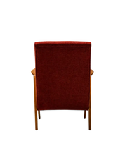 Armchair_In_Walnut_And_Burgundy_Upholstery,_Italy_1960's