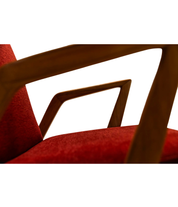 Armchair_In_Walnut_And_Burgundy_Upholstery,_Italy_1960's