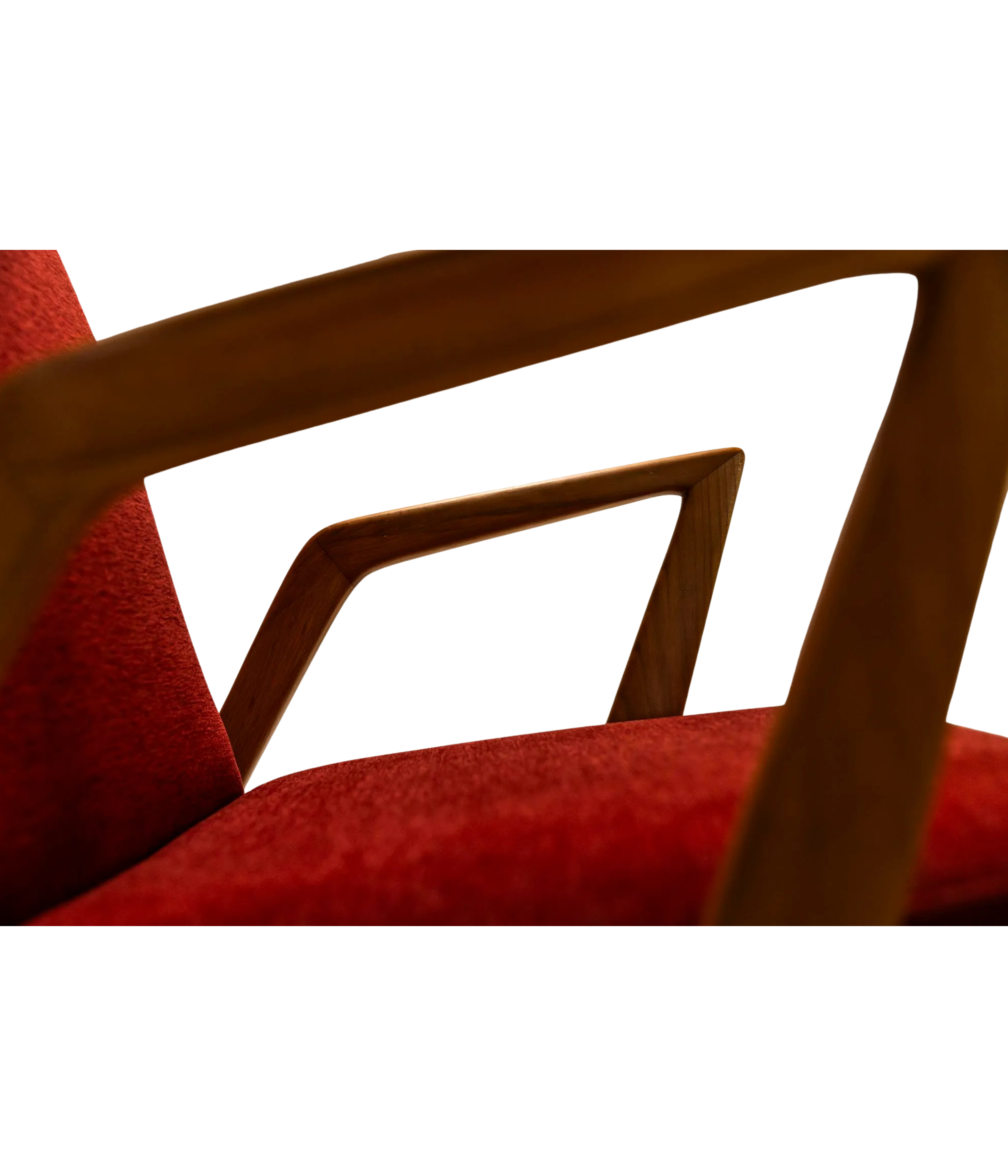 Armchair_In_Walnut_And_Burgundy_Upholstery,_Italy_1960's