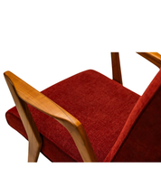 Armchair_In_Walnut_And_Burgundy_Upholstery,_Italy_1960's