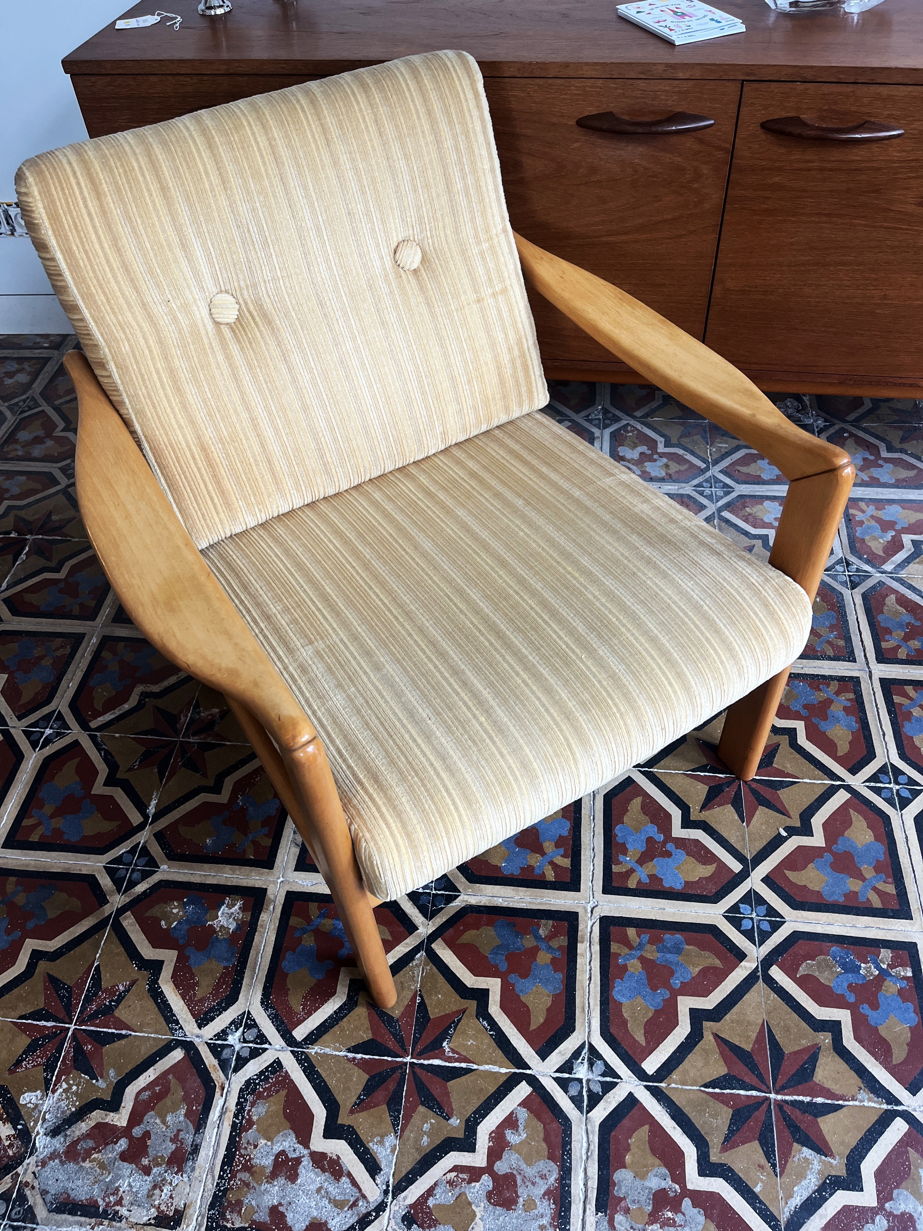 Set_of_2_Tella_Armchairs_by_Walter_Knoll_in_Yellow_Corduroy,_Germany_1950s–1960s