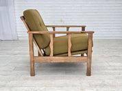 Armchair,_Oak_Frame_&_Wool_Upholstery,_1970s_Denmark