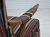 Swedish_High_Back_Armchair_in_Striped_Wool,_1960s,_Sweden