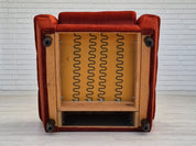 Armchair,_Red_Velour_Upholstery,_1980s_Denmark