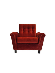 Armchair,_Red_Velour_Upholstery,_1980s_Denmark