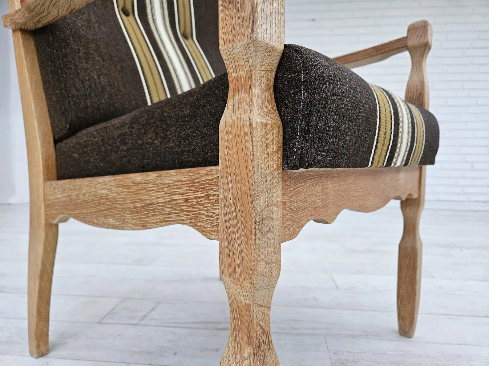 Armchair,_Solid_Oak_Wood_Frame,_1970s_Denmark