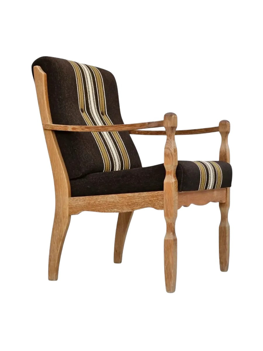 Armchair,_Solid_Oak_Wood_Frame,_1970s_Denmark