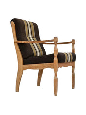 Armchair,_Solid_Oak_Wood_Frame,_1970s_Denmark