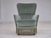 Armchair,_Upholstered_&_Beech_Wood_Frame,_1970s_Denmark