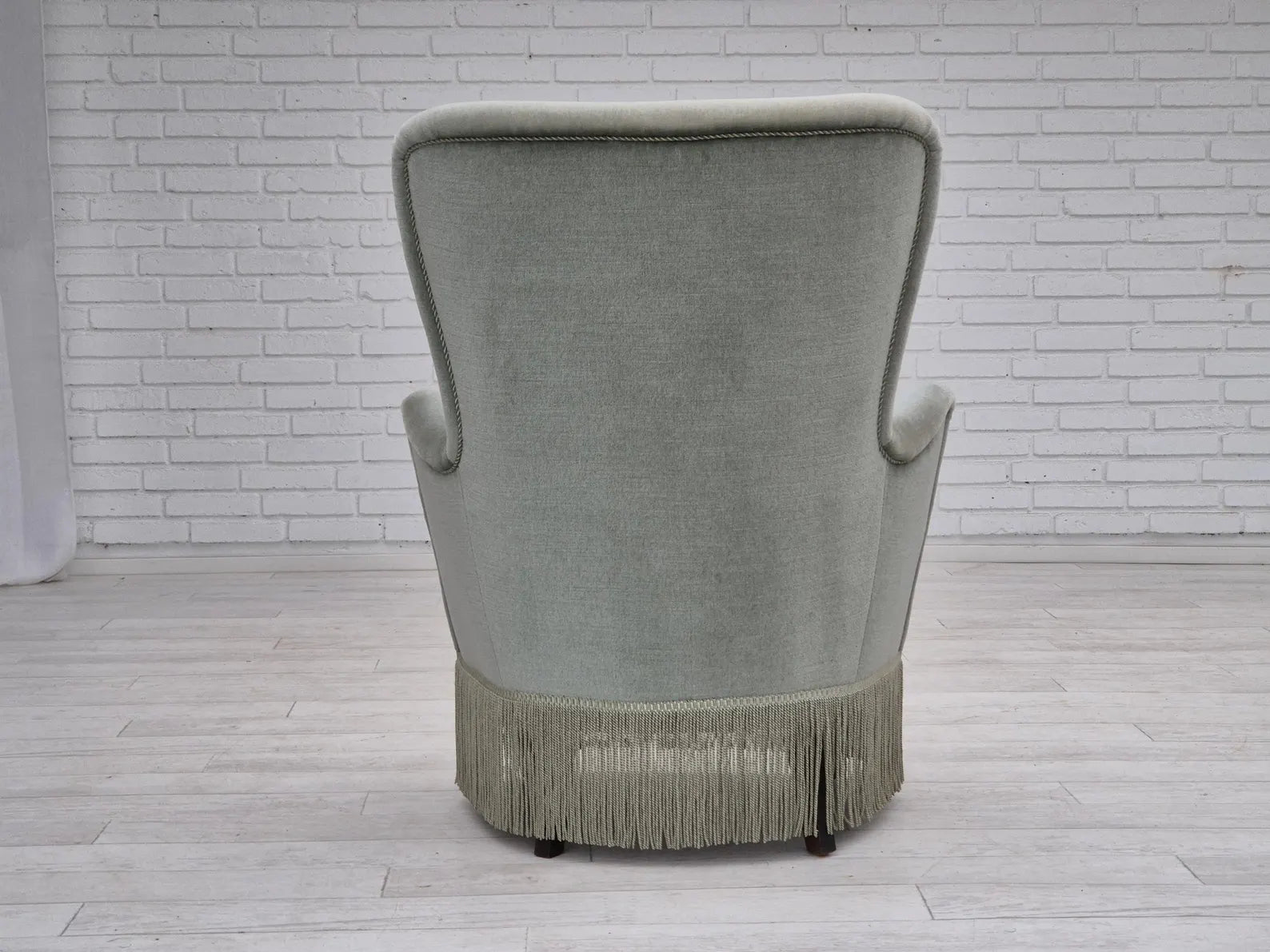 Armchair,_Upholstered_&_Beech_Wood_Frame,_1970s_Denmark