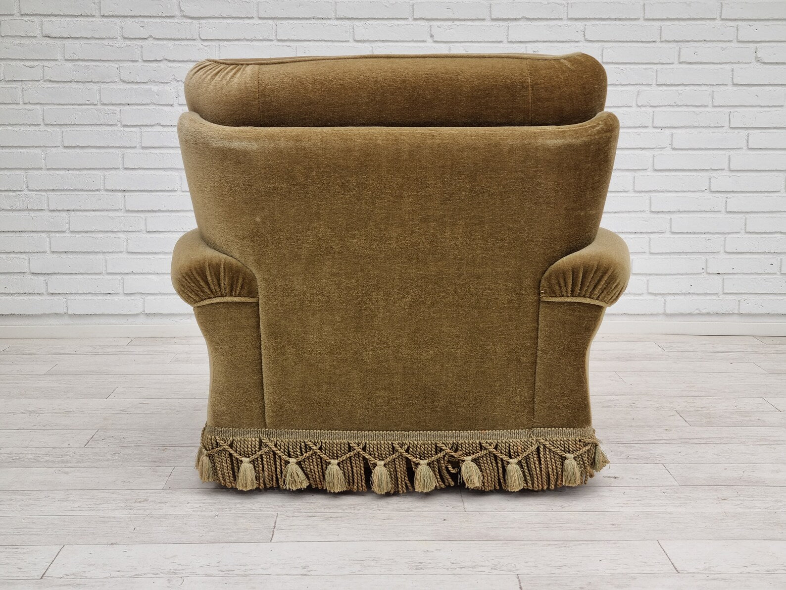 Armchair,_Velour_Upholstery_&_Brass_Springs,_1970s_Denmark