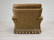 Armchair,_Velour_Upholstery_&_Brass_Springs,_1970s_Denmark