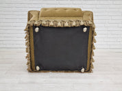 Armchair,_Velour_Upholstery_&_Brass_Springs,_1970s_Denmark